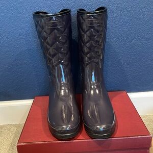 Hunter quilted adjustable rain boots
